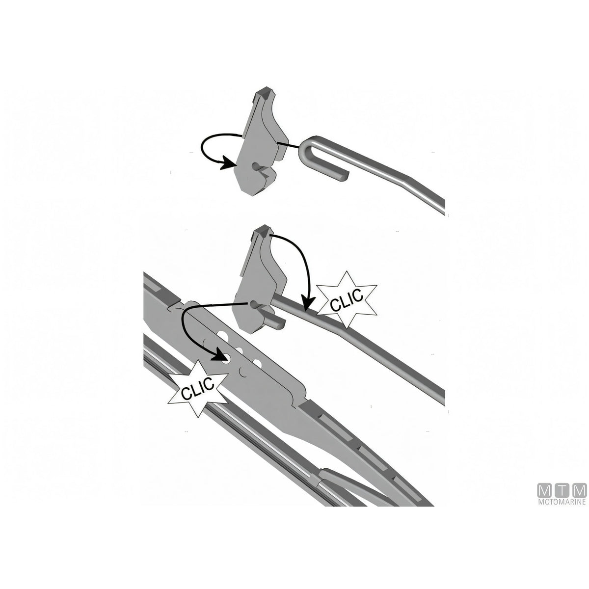 Roca tergicristallo W5 motore braccio spazzola inox — Spazzola 350mm