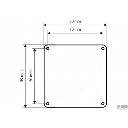 Motomarine pannello quadro elettrico inox con pulsanti inox — 4 pulsanti - 80x80 mm