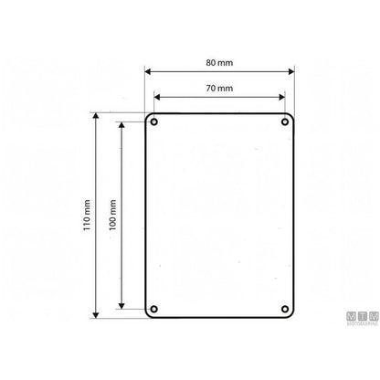 Motomarine pannello quadro elettrico inox con pulsanti inox — 4 pulsanti - 80x80 mm