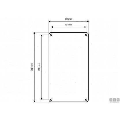 Motomarine pannello quadro elettrico inox con pulsanti inox — 4 pulsanti - 80x80 mm