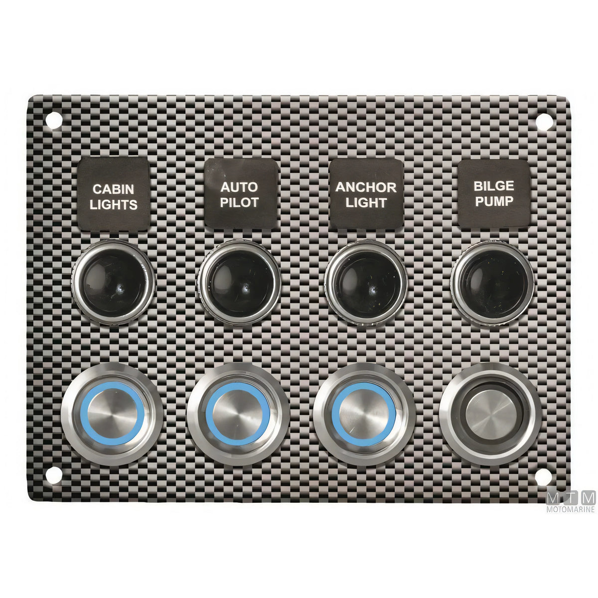 Motomarine pannello quadro elettrico alluminio pulsanti inox — vista 2