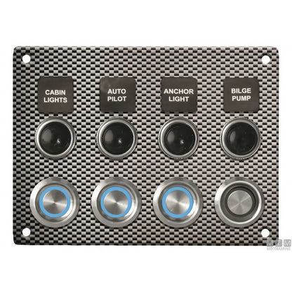 Motomarine pannello quadro elettrico alluminio pulsanti inox — vista 2