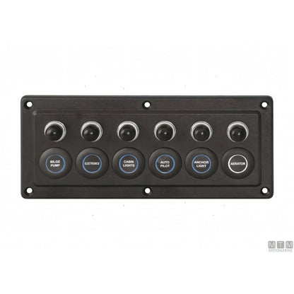 Motomarine pannello elettrico con interruttori microswitch — 4 posizioni - 150x90 mm