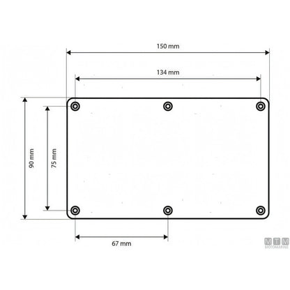 Motomarine pannello elettrico con interruttori microswitch — 4 posizioni - 150x90 mm