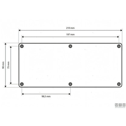 Motomarine pannello elettrico con interruttori microswitch — 4 posizioni - 150x90 mm