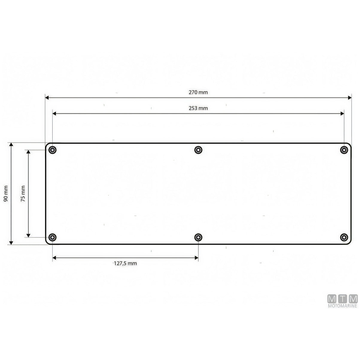 Motomarine pannello elettrico con interruttori microswitch — 4 posizioni - 150x90 mm
