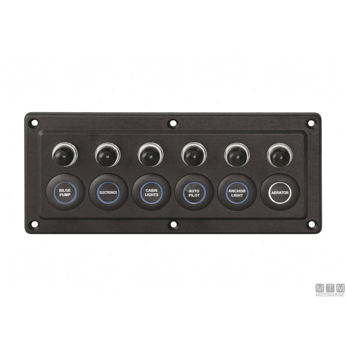 Motomarine pannello elettrico con interruttori microswitch — 6 posizioni - 210x90 mm