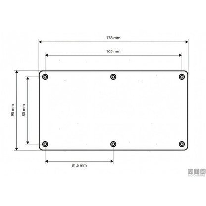 Motomarine pannello quadro elettrico alluminio pulsanti inox — 4 posizioni - 95x125 mm