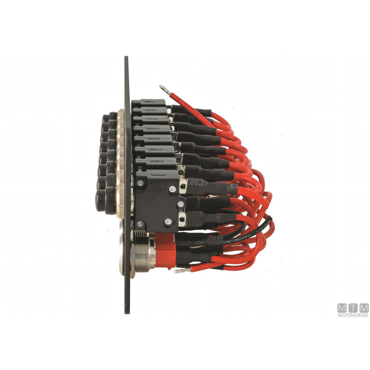 Motomarine pannello quadro elettrico alluminio pulsanti inox — 6 posizioni - 95x178 mm