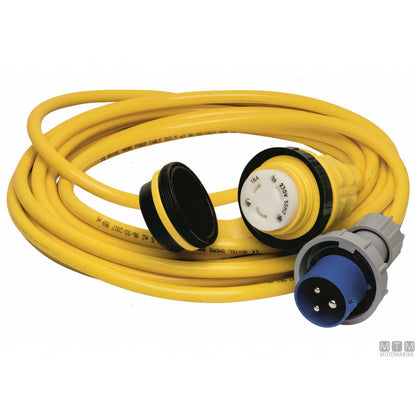 Cavo banchina Motomarine con presa Marinco e spina CE IP67 — 16A - 15 m