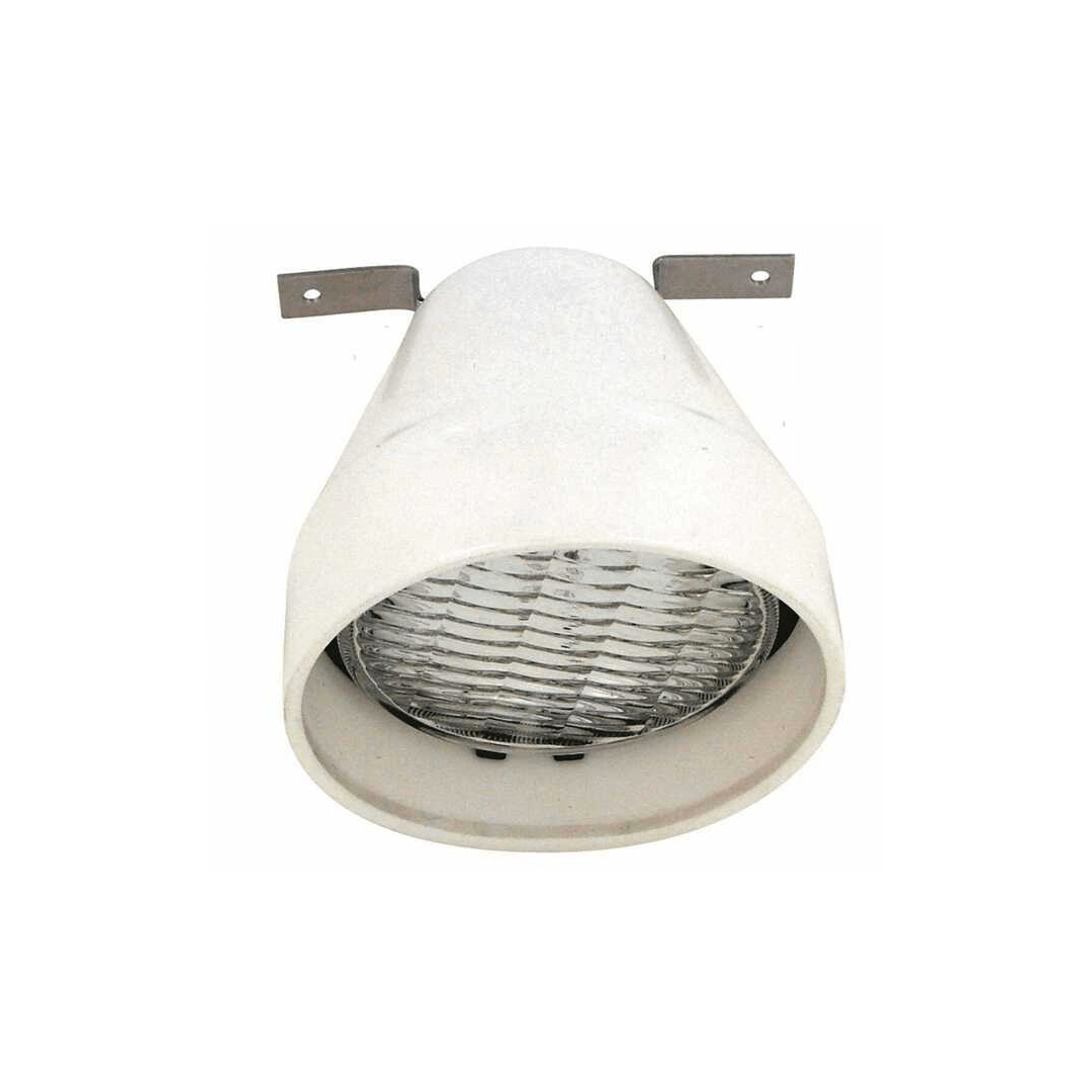 Faro da crocetta A-LINE SOFT STILL bianco conico con lente striata e staffe in acciaio inox