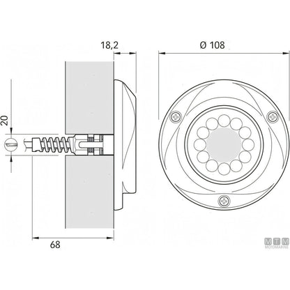 Quick Faro Subacqueo LED Challenger Delta — Bicolore 30W