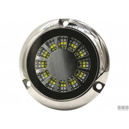 Motomarine faro subacqueo WK LED Dual Color acciaio inox — Faro LED D93mm