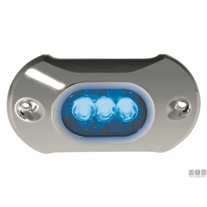 Attwood faro subacqueo LED acciaio inox — Azzurro 102x54mm