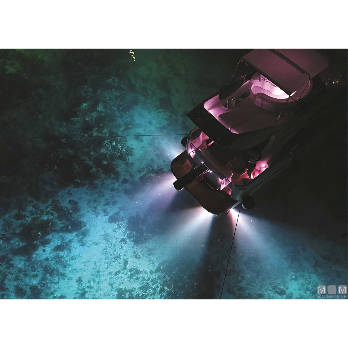 Astel Marine faro subacqueo LED Equator in bronzo — MSR0640 Blu Ø99mm