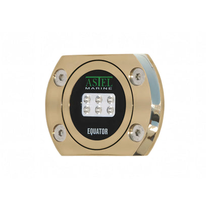 Astel Marine faro subacqueo LED Equator in bronzo — MSR0640 RGBW Ø99mm
