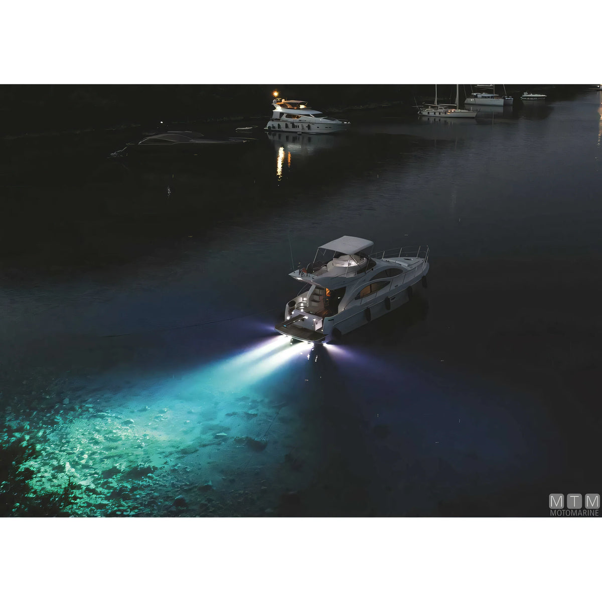 Astel Marine faro subacqueo LED Equator in bronzo — MSR1280 Blu Ø119mm