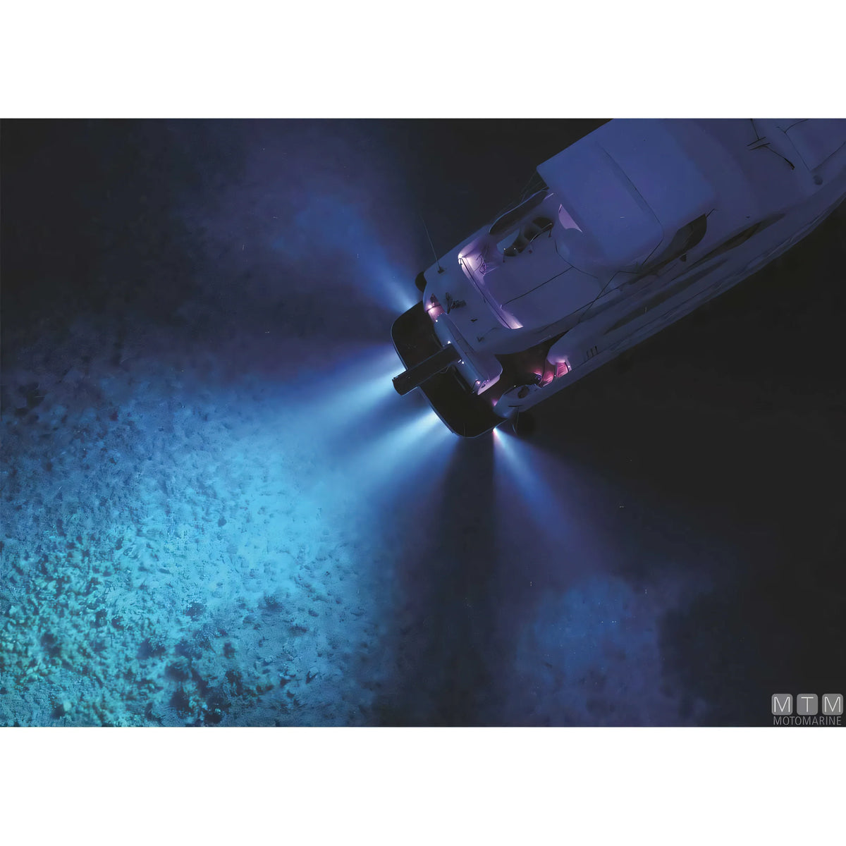 Astel Marine faro subacqueo LED Equator in bronzo — MSR1280 Blu Ø119mm