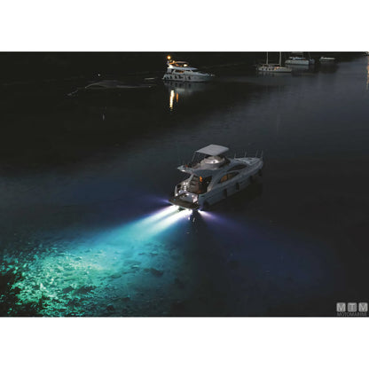 Astel Marine faro subacqueo LED Equator in bronzo — MSR1280 RGBW Ø119mm