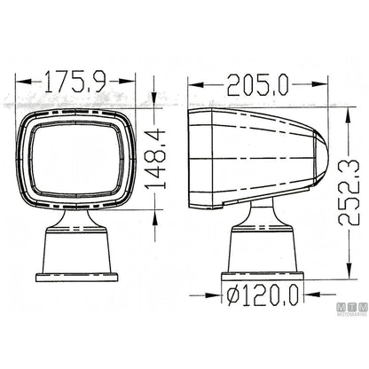 Motomarine faro LED radiocomandato — 1600LM 12-30V