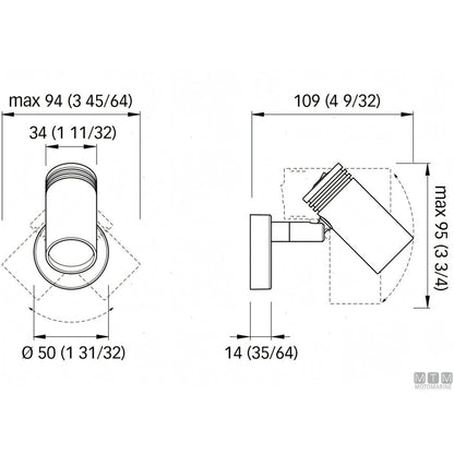 Quick Jacob spot LED orientabile in alluminio — Luce Naturale 4000K