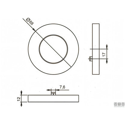 Faretto LED Astel Astra in acciaio inox D88 — Lucido - Luce Calda 3000K