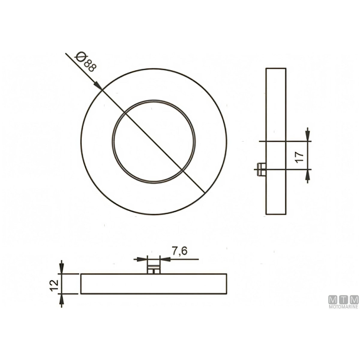 Faretto LED Astel Astra in acciaio inox D88 — Lucido - Luce Calda 3000K