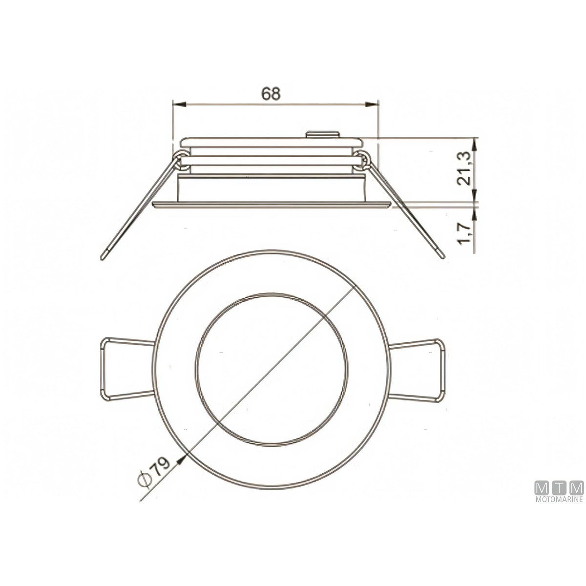 Faretto LED Astel Intensa in acciaio inox da incasso — Lucido - Luce Calda 3000K