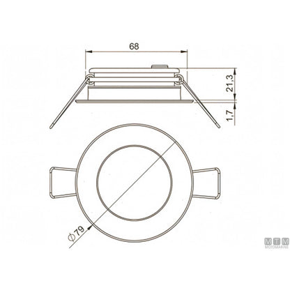 Faretto LED Astel Intensa in acciaio inox da incasso — Lucido - Luce Naturale 4500K