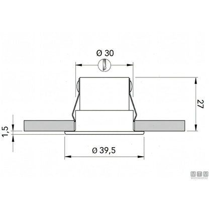 Quick faretto Daisy LED alluminio IP66 — D40mm - Luce Calda 3000K