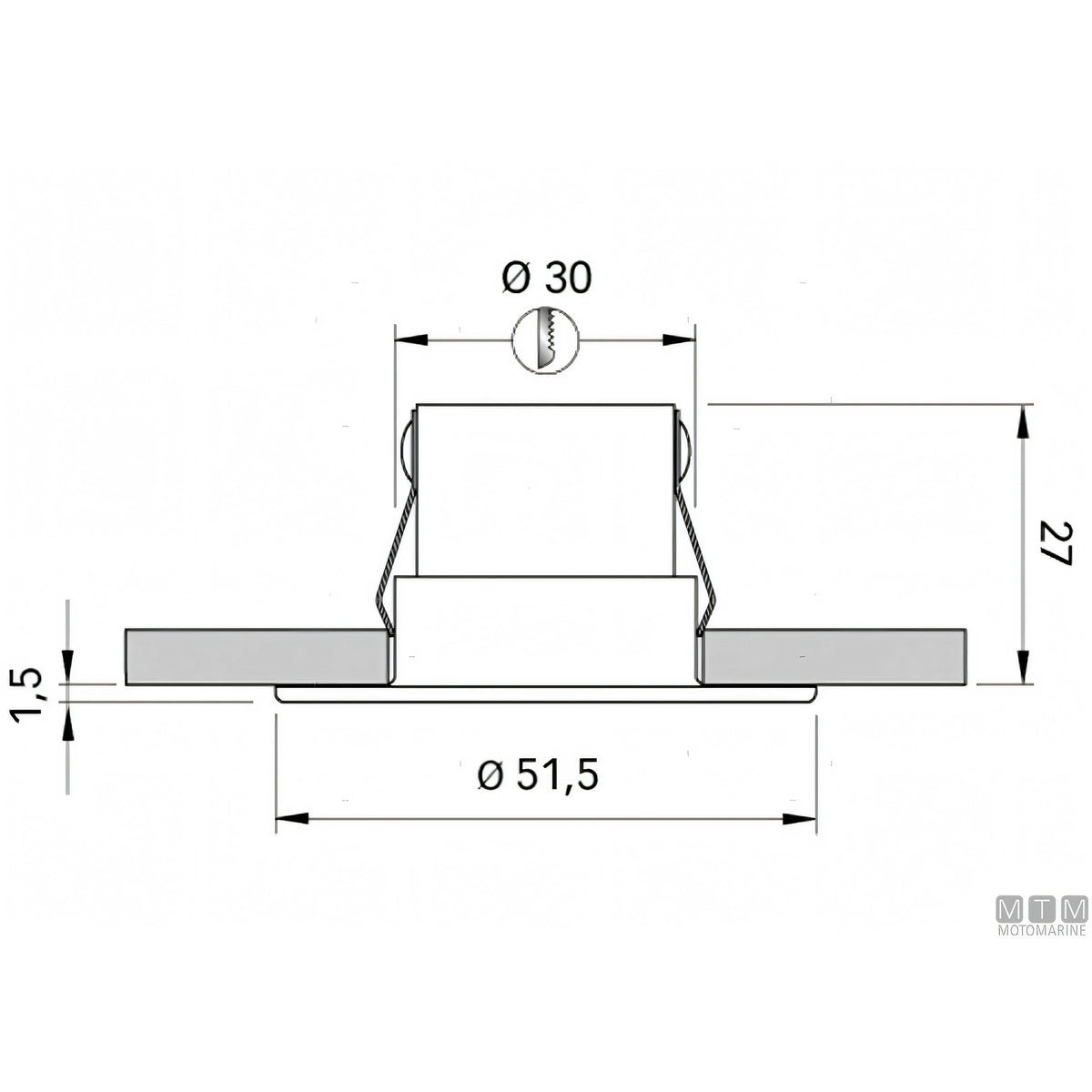 Quick faretto Daisy LED alluminio IP66 — D52mm - Luce Naturale 4000K