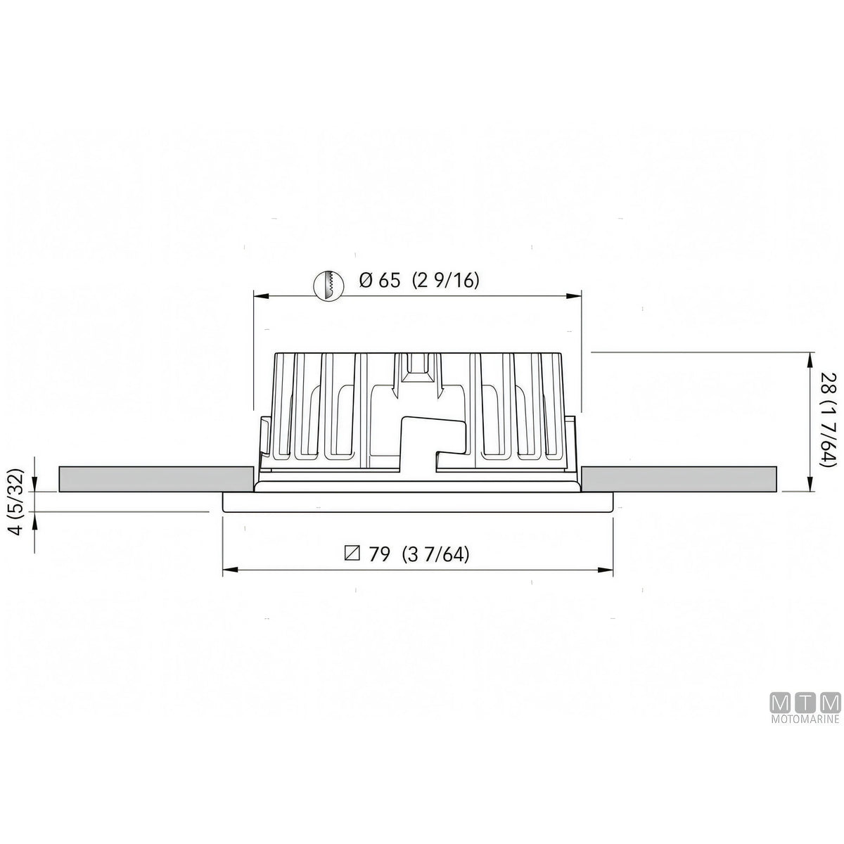 Quick Faretto LED Marina IP65 Acciaio Inox — H 4 mm - Luce Naturale