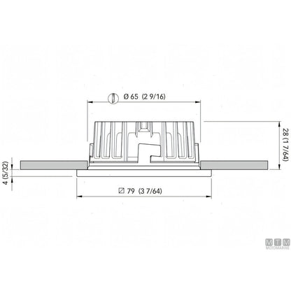 Quick Faretto LED Marina IP65 Acciaio Inox — H 4 mm - Luce Naturale