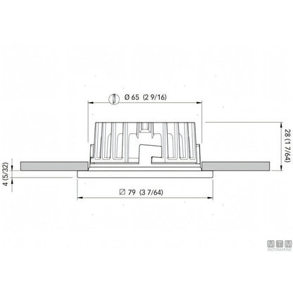 Quick Faretto LED Marina IP65 Acciaio Inox — H 4 mm - Luce Calda