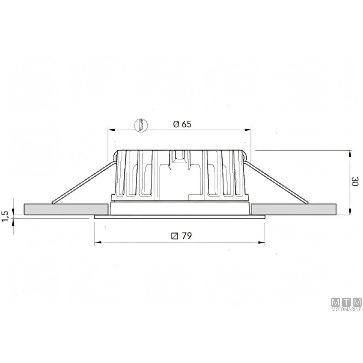Quick Faretto LED Marina IP65 Acciaio Inox — H 1,5 mm - Luce Calda