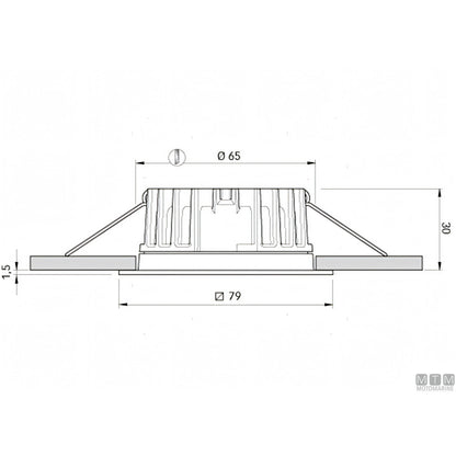 Quick Faretto LED Marina IP65 Acciaio Inox — H 1,5 mm - Luce Calda