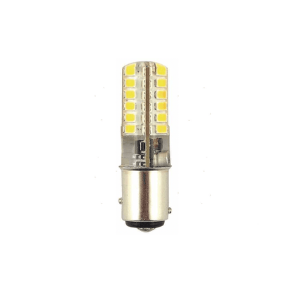 Lampadina LED BAY15D cilindrica con gel siliconico trasparente e perni non paralleli, 3W 250Lm