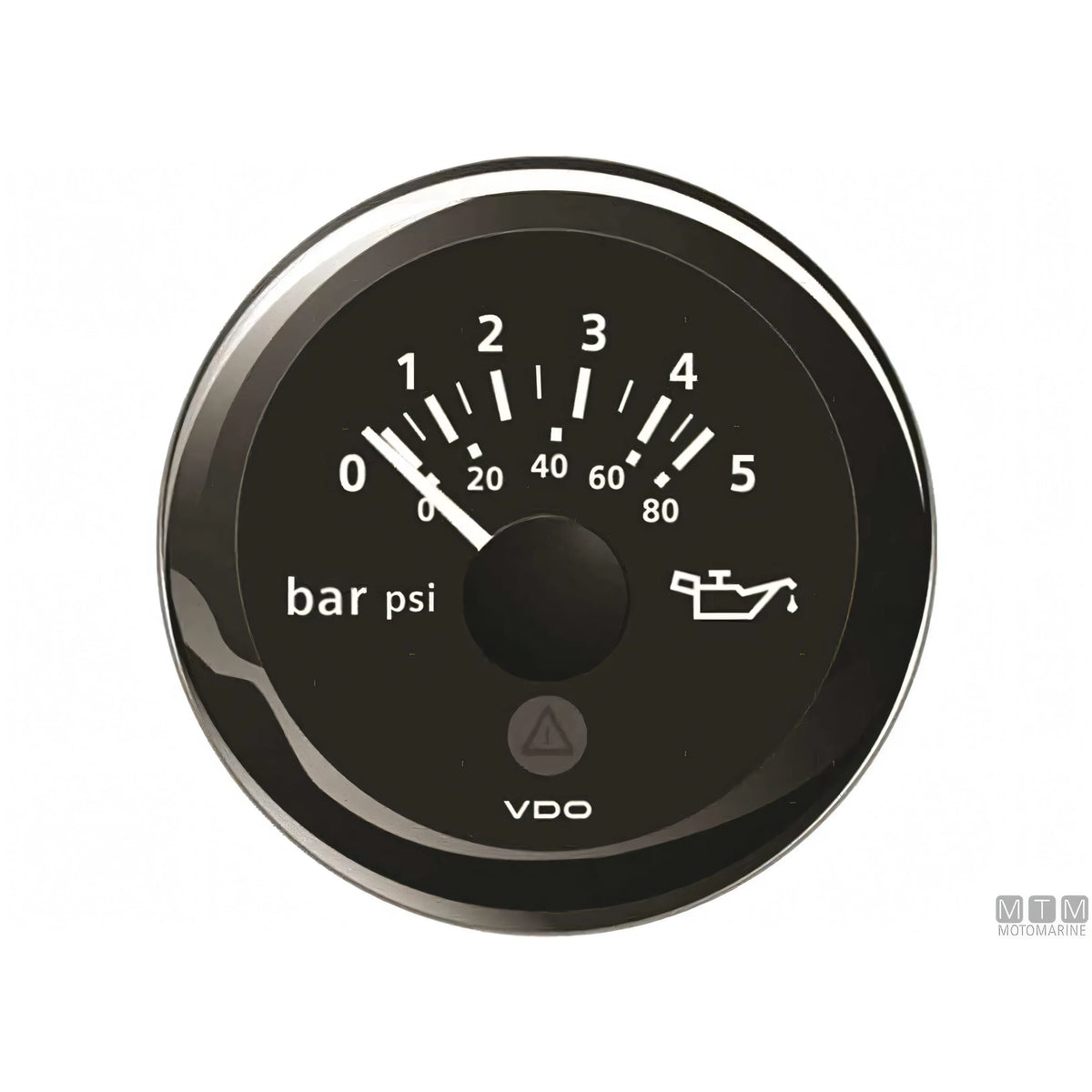 VDO Black View Line indicatore strumentazione nautica quadrante nero — Pressione olio 5 bar