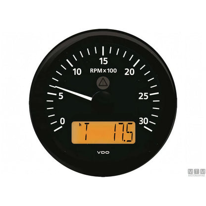 VDO Black View Line indicatore strumentazione nautica quadrante nero — Pressione olio 5 bar