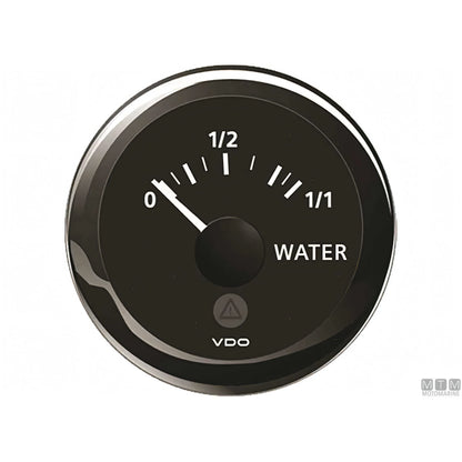 VDO Black View Line indicatore strumentazione nautica quadrante nero — Livello acqua 3-180 ohm
