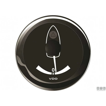 VDO Black View Line indicatore strumentazione nautica quadrante nero — Angolo di barra