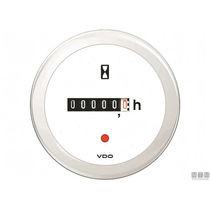 Strumento VDO White View Line quadrante bianco — Contaore Ø52