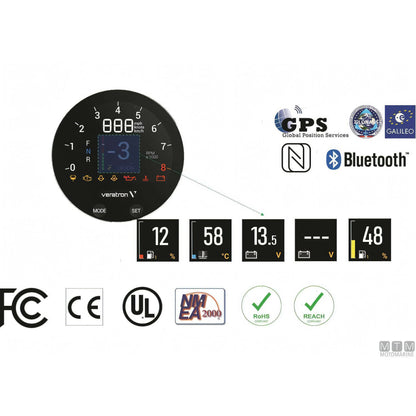 Display Veratron VMH35 per strumentazione motore — Ø 85 mm