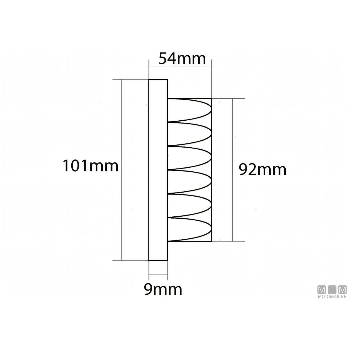 Display Veratron VMH35 per strumentazione motore — Ø 85 mm