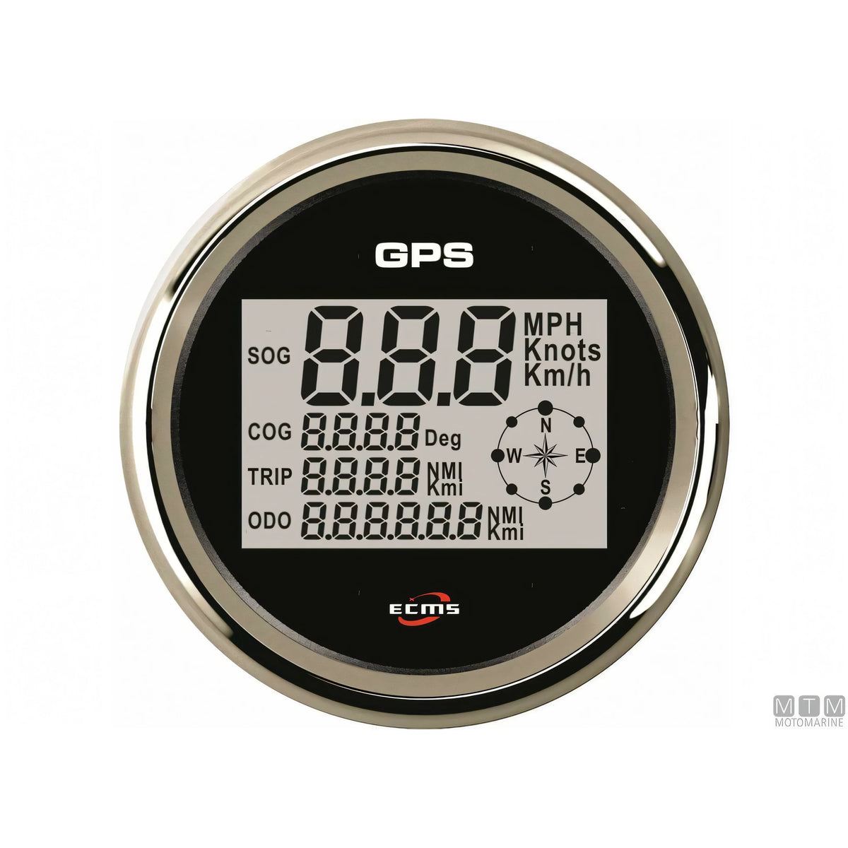 Motomarine Contanodi GPS Black Chrome — Black Chrome