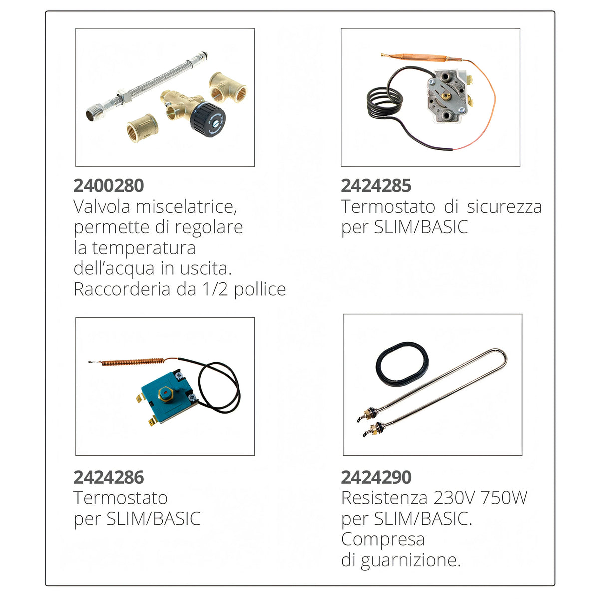 Boiler inox Isotemp Square 16 litri Indel Webasto dettaglio attacchi