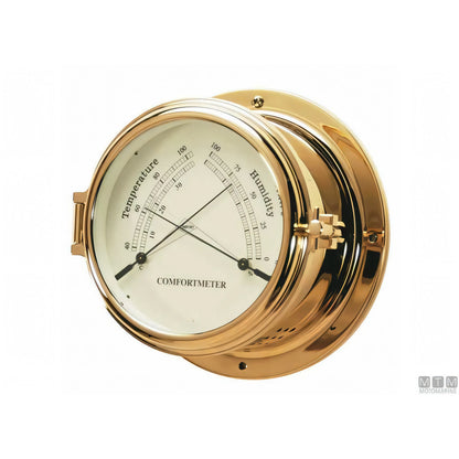 Motomarine strumento meteo classe 150 cassa in ottone lucidato — Barometro