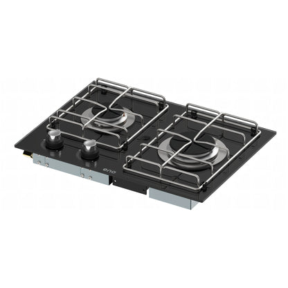 Piano cottura a gas ENO Masterglass 2 fuochi in vetro temperato
