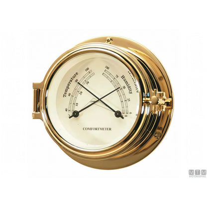 Motomarine strumento meteo classe 120 cassa ottone lucidato — Barometro