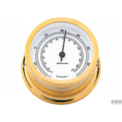 Autonautic strumento meteo nautico ottone lucido — Barometro Minor 72mm